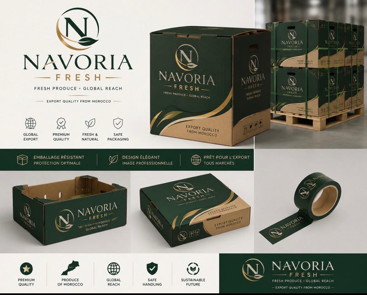 NAVORIA FRESH export packaging — import and export partner