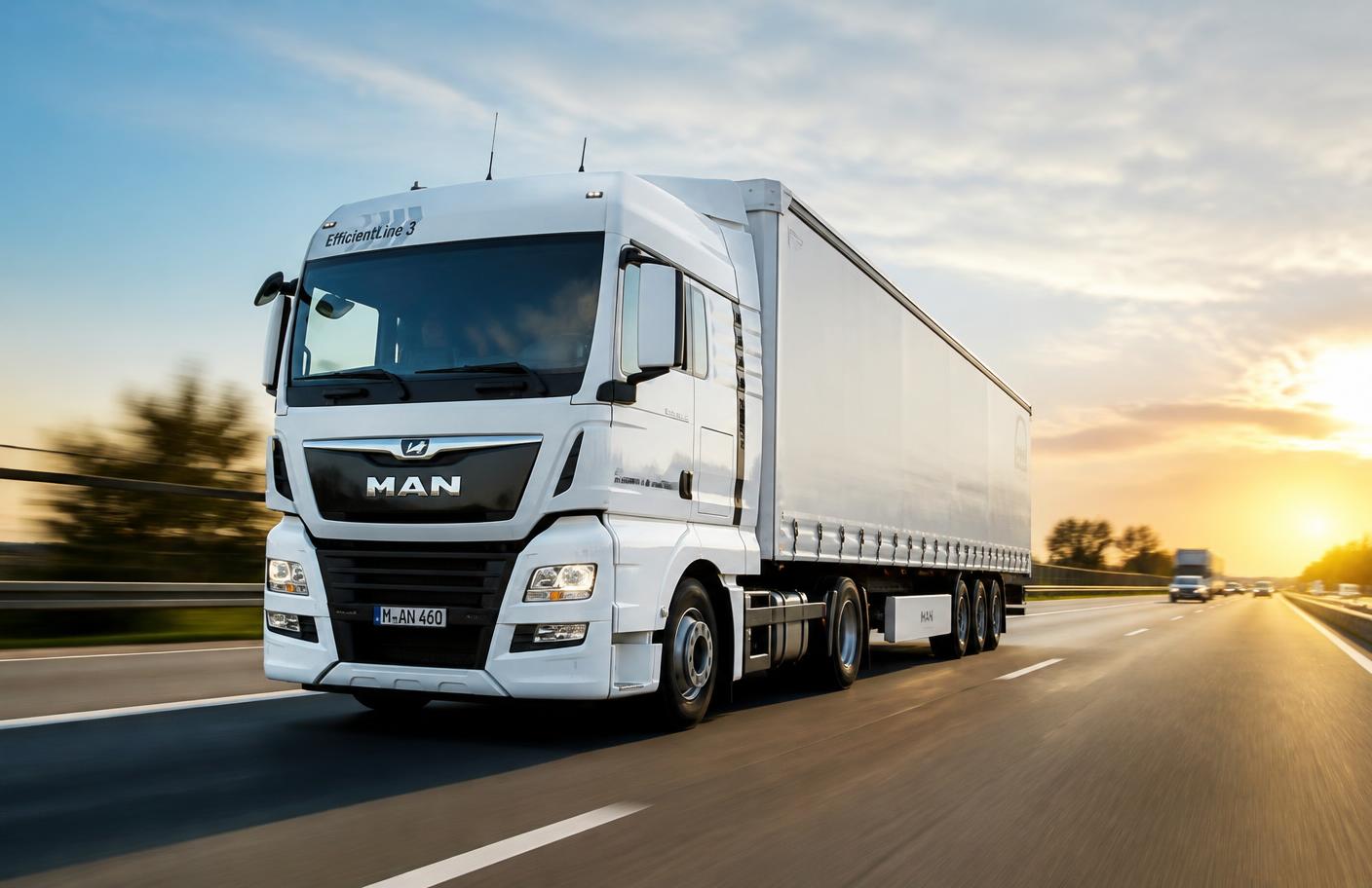 Freight truck on a European motorway